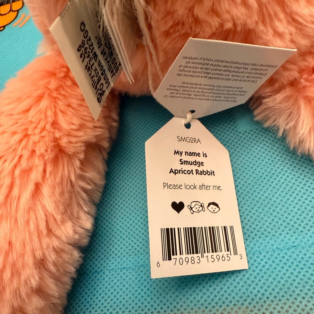 Jellycat Apricot Smudge Rabbit - Picture 3 of 5